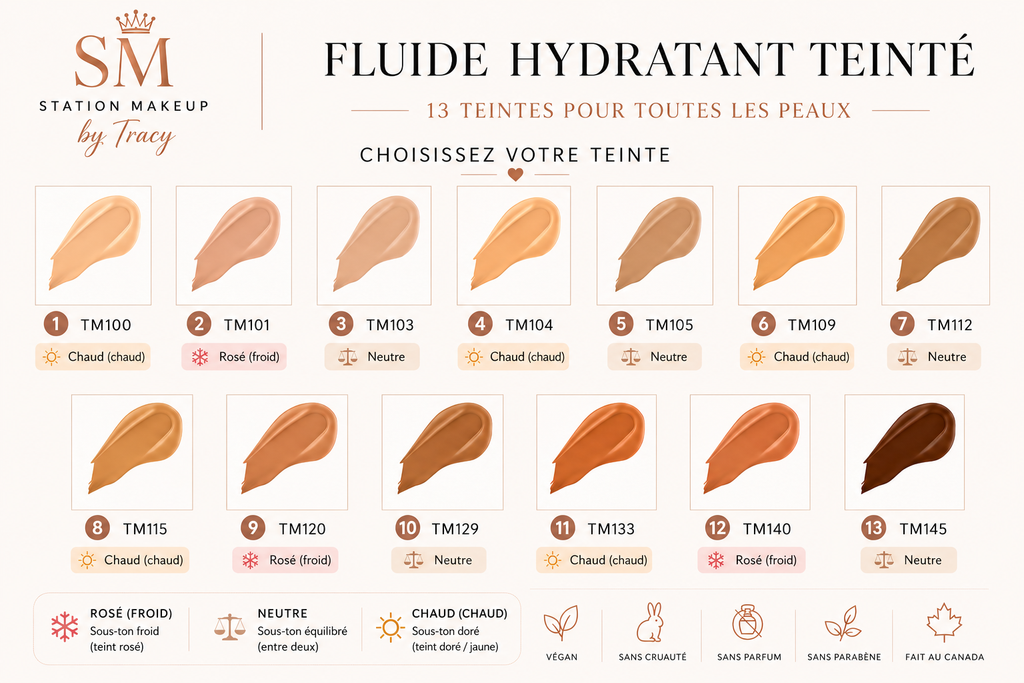 Fluide hydratant teinté